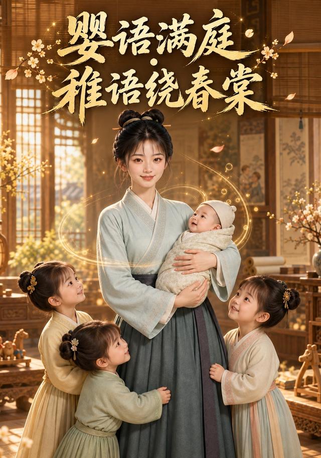 婴语满庭稚语绕春棠