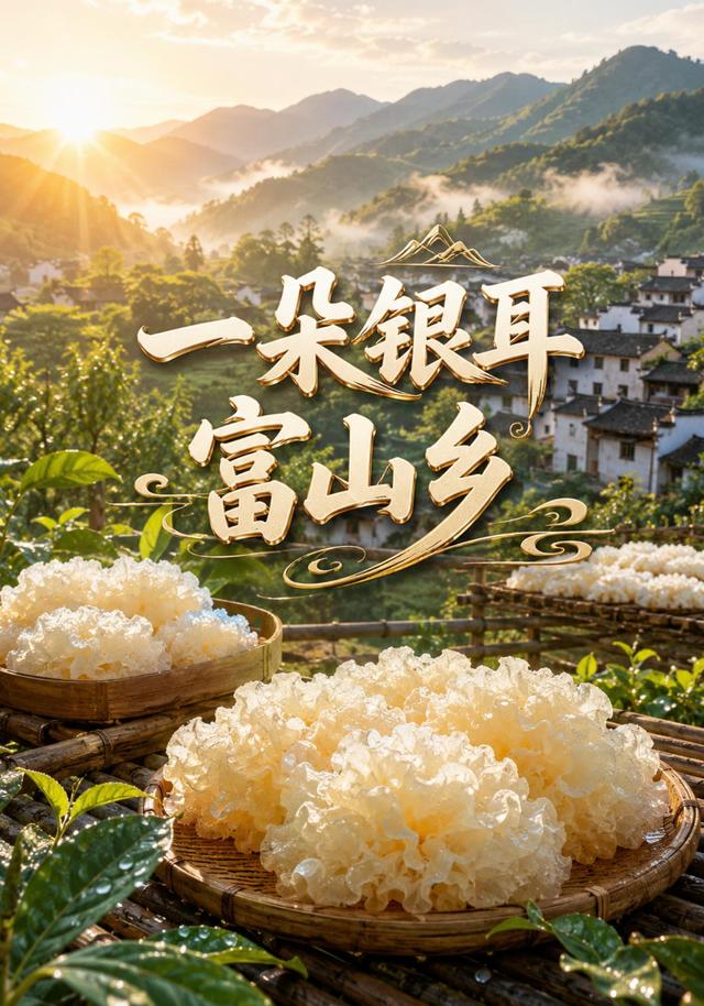 一朵银耳富山乡