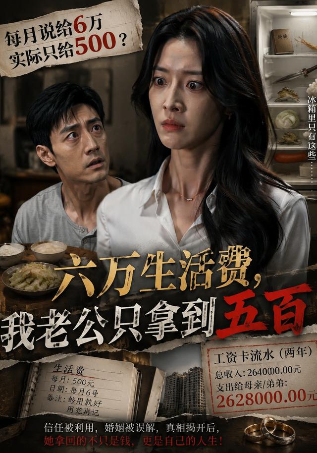 六万生活费，我老公只拿到五百