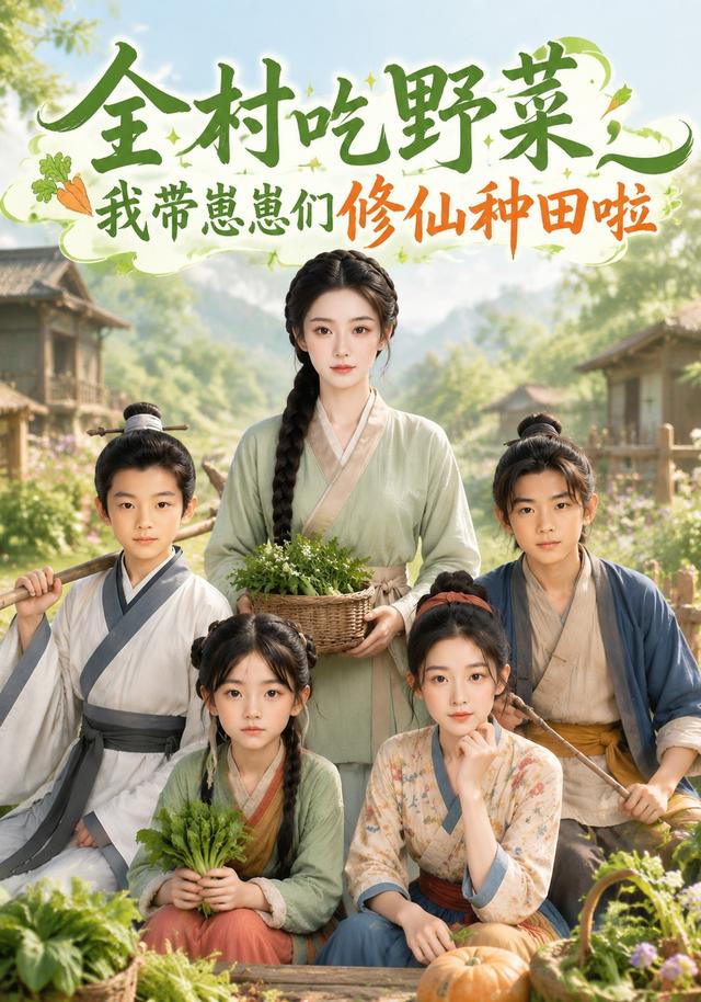 全村吃野菜，我带崽崽们修仙种田啦