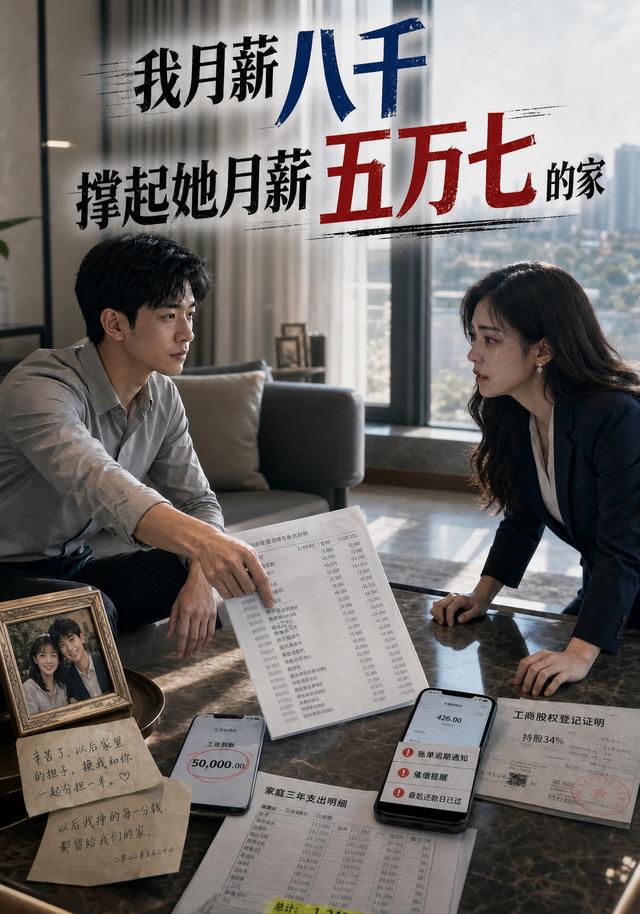 我月薪八千撑起她月薪五万七的家