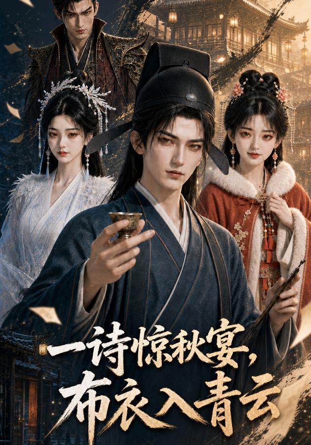 一诗惊秋宴，布衣入青云