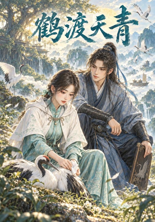 鹤渡天青