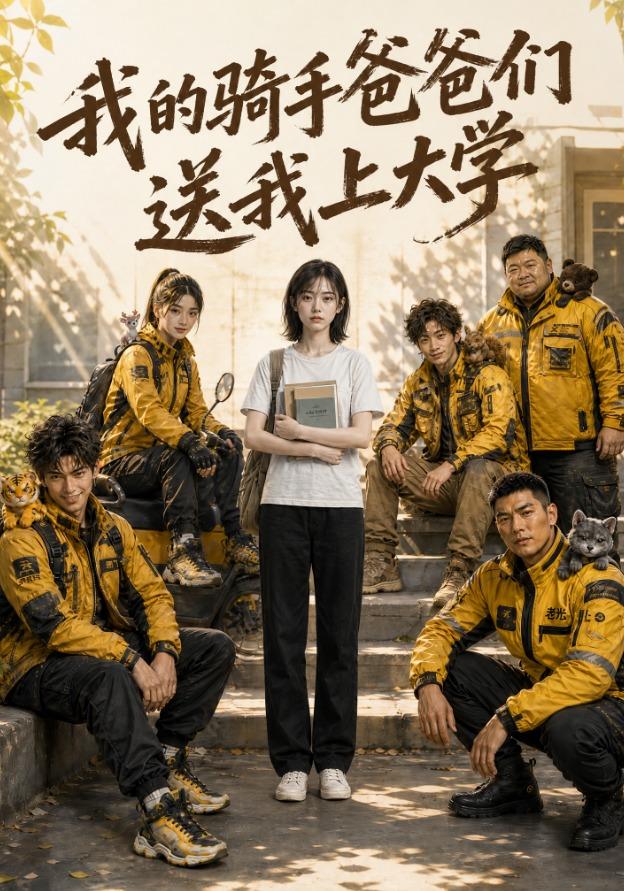 我的骑手爸爸们送我上大学