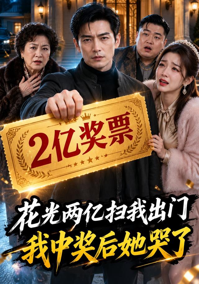 花光两亿扫我出门，我中奖后她哭了