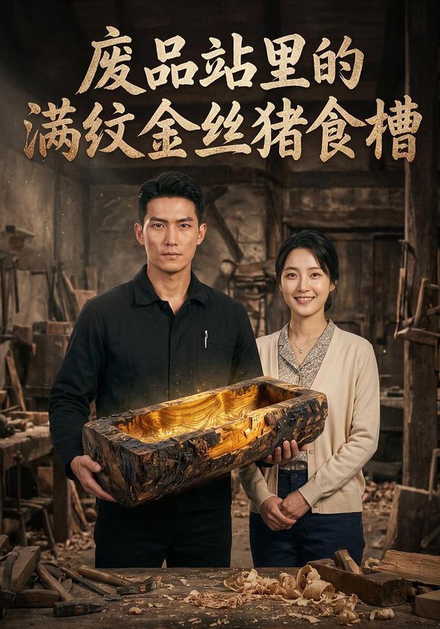 废品站里的满纹金丝猪食槽