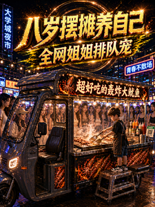 八岁摆摊养自己，全网姐姐排队宠 cover